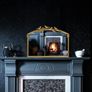 Antique Gold Baroque Mirror 64X48Hcm - Vintage Cast Iron Frame with Hand-Carved Resin Florals, Shatterproof Wall Mirror for Bathroom, Living Room & Bedroom Image 7