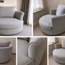 Luxury Vobe Swivel Cuddle Chair  Cost 1,750 New Image 2