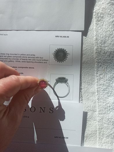 3.5 Carat Ruby and diamond ring with papers