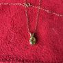 New 18ct Solid Gold Lovely Period Stone pendant  With Fine 9ct Gold 18" Chain Image 3