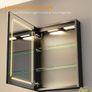 Black LED Bathroom Mirror Cabinet with Light and Shaver Socket Illuminated Bathroom Cabinet with Mirror 3 Color Changing,Removeable Shelf,Built-in Defogger 500x700 mm Aluminium Image 3