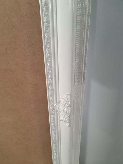 Large White Ornate Picture  Mirror Frame Only 148cm x 87cm Storage Clearance