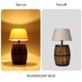 Natural barrel decoration lighting table lamp bedroom bedside night light bar cafe restaurant creative desk lights Image 7