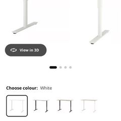Ikea Trotten Sit Stand Desk - White