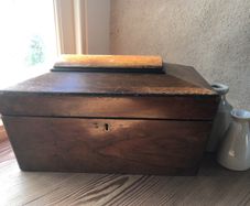 Antique Sarcophagus Tea Caddy Chest