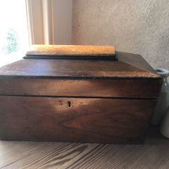 Antique Sarcophagus Tea Caddy Chest