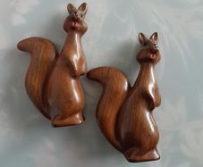 Squirrels c.1960s Ornaments - Figurines