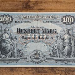 German Empire, Bavaria, 100 Mark Note 1 January 1900, great condition - free standard postage