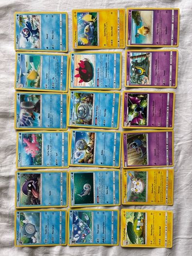 Pokemon Sun Moon Base Set Full 93 card set Common Uncommon Trainers