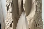 Men's cotton lined straight fit cargo pants Brown Mushroom