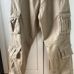 Men's cotton lined straight fit cargo pants Brown Mushroom