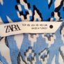 Zara blue print midi dress with puff sleeves size XS Image 7