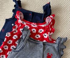 Simple Joys by Carter's Baby Girls' Snap-Up Rompers, Pack of 3, size 3-6 months fits even bigger size