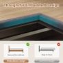 King Size Bed Frame 150x200 with Storage Upholstered Bed Frame with LED Lights & Charging Station Upholstered Storage Headboard/Under Bed Storage/Noise Free (King-150x200cm) Image 8