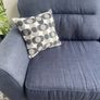 Navy Blue Three Seater Fabric Sofa Image 4