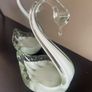 Beautiful Pair of Handblown Glass Swans Image 4