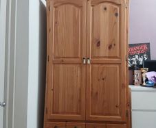 solid wood wardrobe