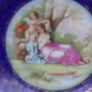 a large antique round plaque signed.kauffman Image 2