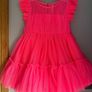 Billieblush girls neon pink tulle party dress Age 3 EUC Image 2