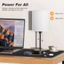 NEW SALE | Bedside Lamps, Table Lamp with USB C+A Ports, 3 Color Temperatures - Lamp with Pull Chain Switch White Linen Shade, Small Bedroom Lamp Image 4