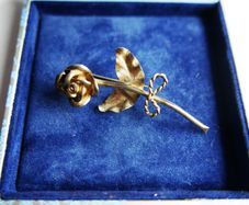 Vintage Sterling Silver Rose Brooch Sterling Flower Brooch Signed 925 - 3,4g