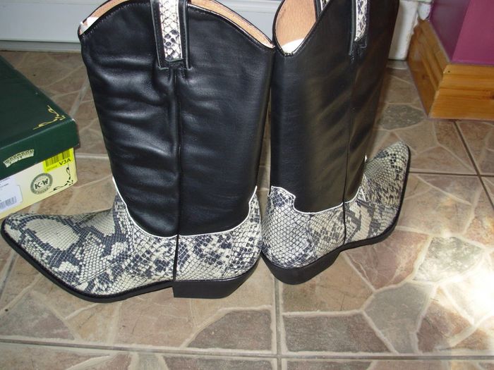 Kentucky Western Boots Snake skin print Cowboy/Western Farm/Ranch Boots 10 UK