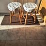pair of wooden stools Image 2