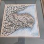 Lovely Fraamrd Signed Pictuer Of Egale  Pencel Coloered By Alan Whitty. Image 2