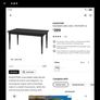 ikea black wood extendable table Image 2