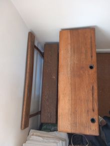 Solid oak school desk