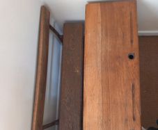 Solid oak school desk
