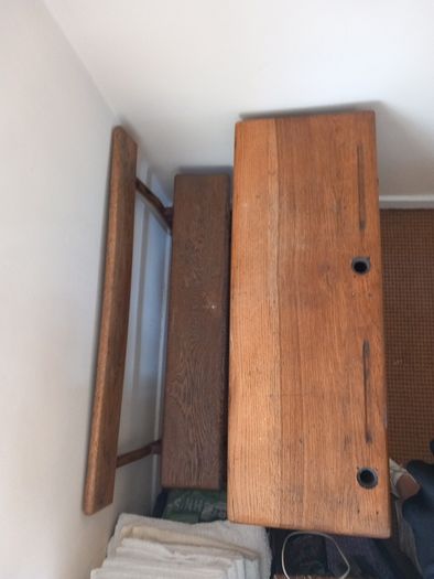 Solid oak school desk