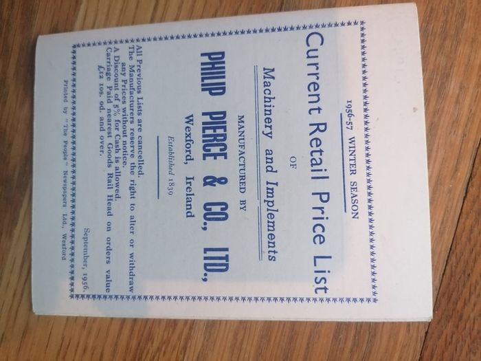 Original Pierce Modern Tractor Harvesting Machinery Pamplet