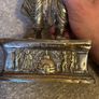 Large Vintage Brass Standing Buddha Statue Image 4
