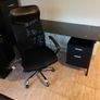 Glass top work desk and chair Image 4