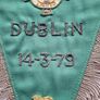 A Vintage Original Rare ! Football  Soccer Embroidered Pennant Flag From 14.3.79  U.e.f.g. Rep Of Ireland Vs N. Ireland In Dublin  For Soccer Fans Collection Image 5