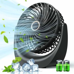 NEW SALE | Desk Fan, Small Table Fan with Strong Airflow Quiet Operation Portable Fan Speed Adjustable Head 360 Degree Rotatable Personal Fan for Home Bedroom Office Outdoor Table and Desktop