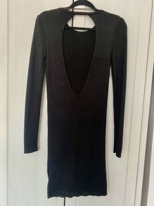 Black Dress Zara Knit Size: L