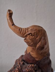 SALE!  Hand Carved Wooden Elephant