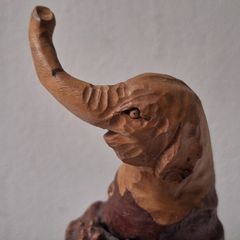 SALE!  Hand Carved Wooden Elephant