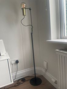 Modern Black & Brass Floor Lamp