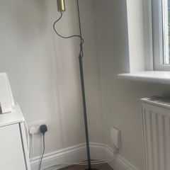 Modern Black & Brass Floor Lamp