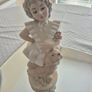 Vintage Tengra Spain Porcelain Figurine  Girl with Dog and Roses Image 2