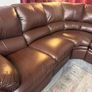 Luxurious Deep Brown Real Leather Corner Sofa Image 3