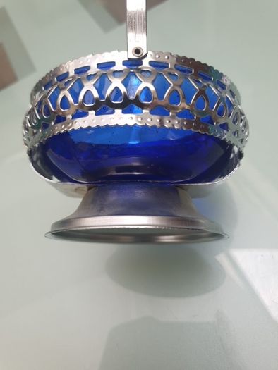 Decorative Blue Glass Dish