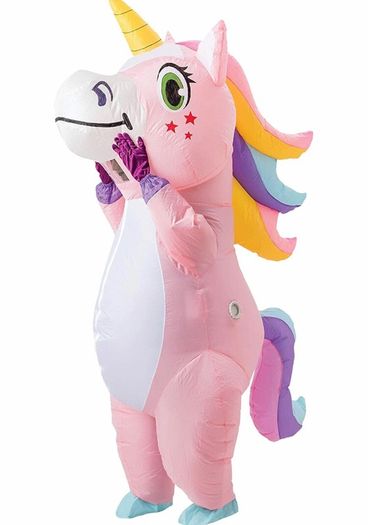 Inflatable Costume Unicorn Full Body Unicorn Air Blow-up Deluxe Halloween Costume - Adult Size (MULTIPLE COLOURS)