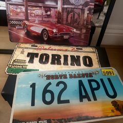 Retro car plates