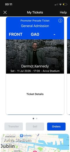 2 Dermot Kennedy Standing Tickets Saturday 11th July