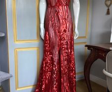 Sequinned  embroidered deb dress, good condition, UK 8 , RRP 350