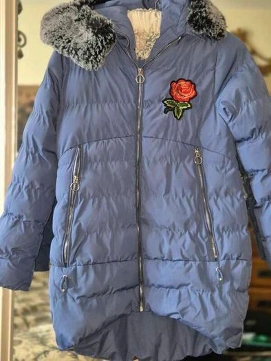 B&Q Girls Purple Puffer Coat - Age 15/16 - Excellent Condition, AV